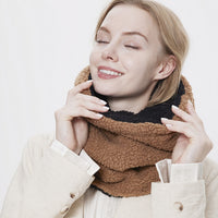 Winter Thick Double-Layer Faux Lambswool Neck Warmer for Cycling and Cold Protection