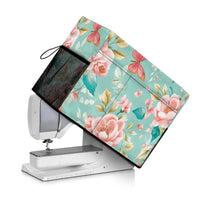 Nordic Floral Sewing Machine Dust Cover, Foldable & Washable with Side Mesh, Customizable Print