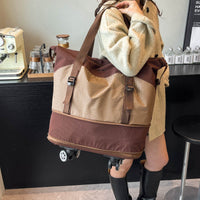 Foldable Lightweight Travel Duffel Bag with Wheels - Large Capacity Rolling Luggage for Easy Storage and Transport
