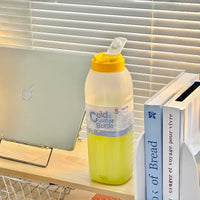 Portable Ice Maker Cup and Cold Water Bottle 2-in-1 Food Grade Coffee Cold Brew Cup Ice Cube Tray Cold Brew Tea Cup