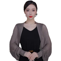 Ice Silk Shawl Cardigan for Air-Conditioned Rooms