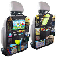 Car Seat Back Organizer with Tablet Holder, Multi-functional Oxford Cloth Storage Bag for Vehicle Rear Seat