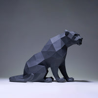 3D Papercraft Leopard Animal Model DIY Ornament for Home Decor