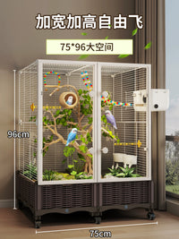 Large Luxury Bird Cage for Parrots, Sunbirds, Cockatiels, Lovebirds - Home Villa Design
