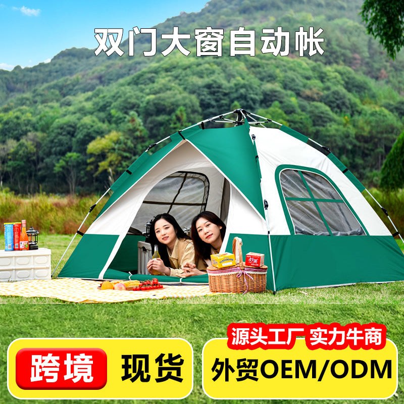 Automatic Pop-Up Camping Tent with Large Windows for Outdoor Picnics and Travel