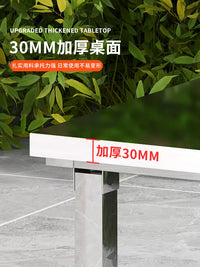 Thickened Stainless Steel Folding Table for Outdoor Camping, Picnics, and Home Use - Portable Square/Round Dining Table