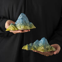 New Chinese Style Ceramic Mountain Incense Holder & Pen Rest Micro Landscape Ornament