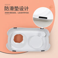 Automatic Water Dispenser Pet Bowl with Elevated Stand for Cats and Small Dogs, Double Bowl Design for Food and Water