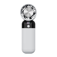 Digital Display USB Portable Mini Handheld Fan with Lanyard, Foldable Turbine Desk Fan