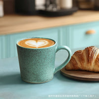 Japanese Retro Ceramic Mug 380ml - Large Capacity Coffee Cup for Latte and Drip Coffee