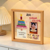 Double-Sided Transparent Photo Frame for Instant Prints & DIY Crafts, Desktop Display for Couples & Gifts