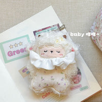 Cartoon Sheep Plush Keychain for Bags - Cute Floral Beanbag Lamb Charm