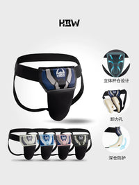 HBW Groin Protector for Combat Sports, Taekwondo, and Football - Thickened Guard for Kids and Adults