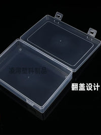 Rectangular Clear Plastic Storage Box for Jewelry, Nail Art, Stationery, Hardware, Buttons, Parts, Cards, Fishing Gear