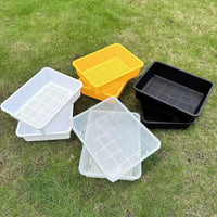 Transparent Double-Layer Cat Litter Box with Lid for Easy Cleaning, Elevated Design, Suitable for Cats and Turtles