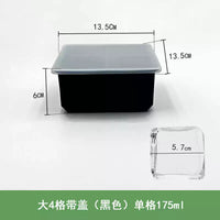 Large 4-Cavity Silicone Ice Cube Tray with Lid for Whiskey and Cocktails, Food-Grade Platinum Silicone Square Mold