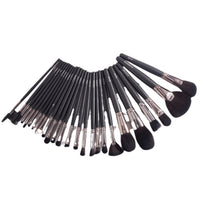 Professional Makeup Brush Set with Wooden Handles and Horse Hair Bristles, Cosmetic Tool Kit with Storage Bag