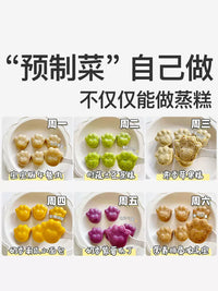 IKV Baby Round Steamed Cake Mold High Temperature Resistant Silicone Food Supplement Tool Frozen Cat Claw Mold
