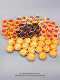 Mini Simulation Egg Tart Play Food Set for Kids, Miniature Dessert Cake Model Toys for Pretend Play