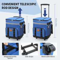 Portable Rolling Cooler Bag with Large Capacity for Outdoor Camping and Car Travel
