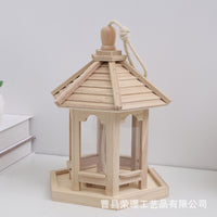 Wooden Bird Feeder House for Outdoor Garden