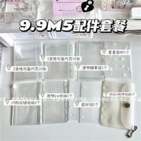 M5 Planner Accessories Set with Transparent Glitter Stickers, Card Holders, and Snap Pouch