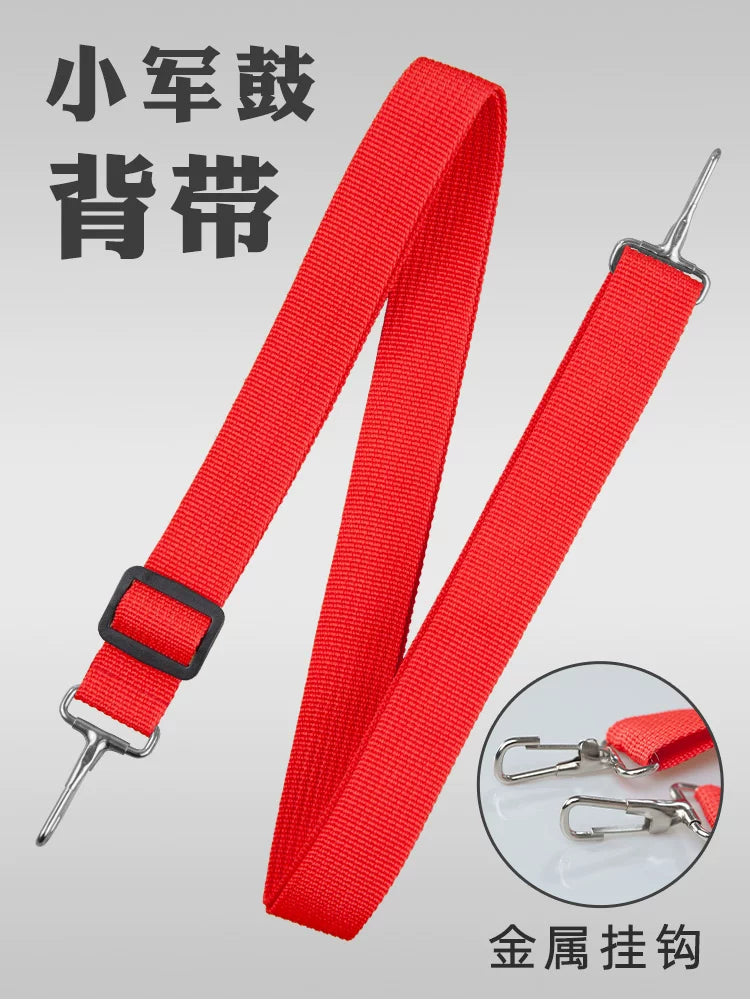 Adjustable Snare Drum Sling Strap for School Bands and Drum Corps, 2.5cm Wide with Metal Hooks