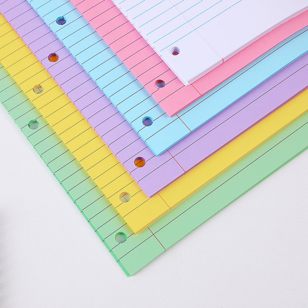 Tear-Off Line Office Loose-Leaf Binder Notebook with Sticky Notes and 3-Hole Punch