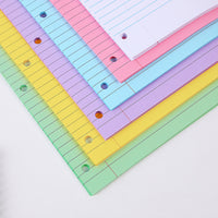 Tear-Off Line Office Loose-Leaf Binder Notebook with Sticky Notes and 3-Hole Punch