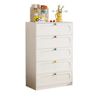 Modern Minimalist Steel 5-Drawer Chest with Multi-layer Storage for Bedroom Living Room