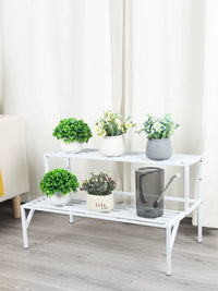 Multi-Tier Metal Plant Stand for Indoor/Outdoor Use, Rustproof Stair-Style Flower Pot Rack