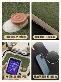 Cartoon Absorbent Diatomaceous Earth Bath Mat Non-Slip Bathroom Floor Mat