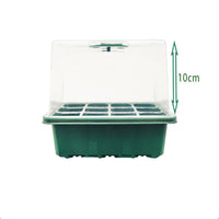 Adjustable Humidity 12-Cell Seed Starter Tray Kit with Dome Lid, 5 or 10 Pack