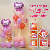 18th Birthday Party Decoration Kit with Balloons for Girls and Boys