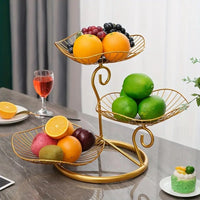 Modern Nordic Style Iron Art Fruit Basket for Living Room