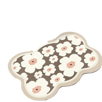 Bathroom Absorbent Non-Slip Floor Mat for Wet/Dry Separation, Diatomaceous Earth or Leather