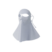 Summer UV Protection Full Face Mask with Neck Cover for Women, Breathable Ice Silk Sunscreen Balaclava