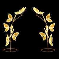 Luminous Butterfly Arch Wedding Backdrop Decoration Iron Art Festival Arch Stage Wedding Props
