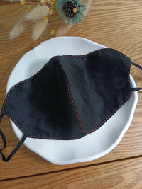 Hand-Stitched Ramie Breathable Sun Protection Face Mask with Eye Corner Coverage