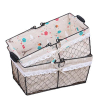 Japanese Korean Style Iron Art Portable Shopping Basket Fruit Bread Egg Flower Basket Succulent Fresh Flower Picnic Storage Basket