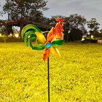 Iron Art Flamingo Wind Spinner Garden Lawn Ornament