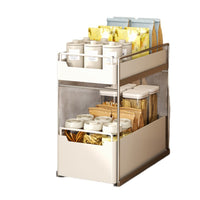 Stainless Steel Under-Sink Pull-Out Organizer for Kitchen Storage