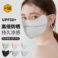 UV Protection Ice Silk Face Mask with 3D Contouring and Eye Corner Support