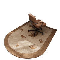 Arch-Shaped Office Chair Mat Living Room Carpet Non-Slip Wear-Resistant Floor Protector for Computer Chair Bedroom