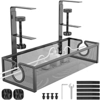 Under Desk Cable Management Tray Power Strip Organizer Basket for Office Home