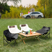 Portable Folding Camping Chair with Adjustable Height for Outdoor Beach Fishing Picnics