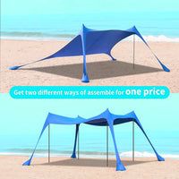 Portable Beach Tent Sun Shelter with UV Protection for Outdoor Camping Fishing