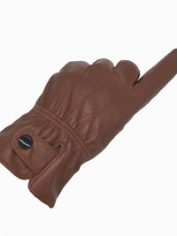 Men's & Women's Genuine Leather Winter Gloves - Warm, Windproof, Waterproof Driving Gloves with Wool Lining