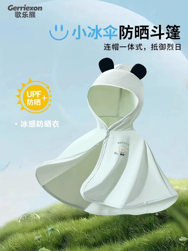 Baby Sun Protection Cape Jacket for Summer - Thin Ice Silk Breathable UV Protection for Infants & Toddlers