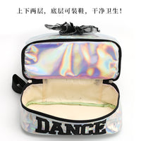 Kids Holographic Ballet Dance Backpack for Girls, Latin Dance Practice Bag